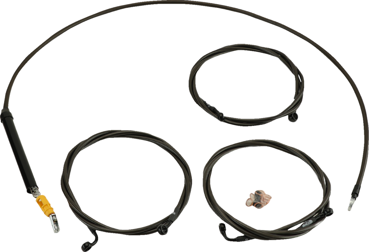 Standard Midnight Braided Handlebar Cable/Brake Line Kit — Ape Hanger