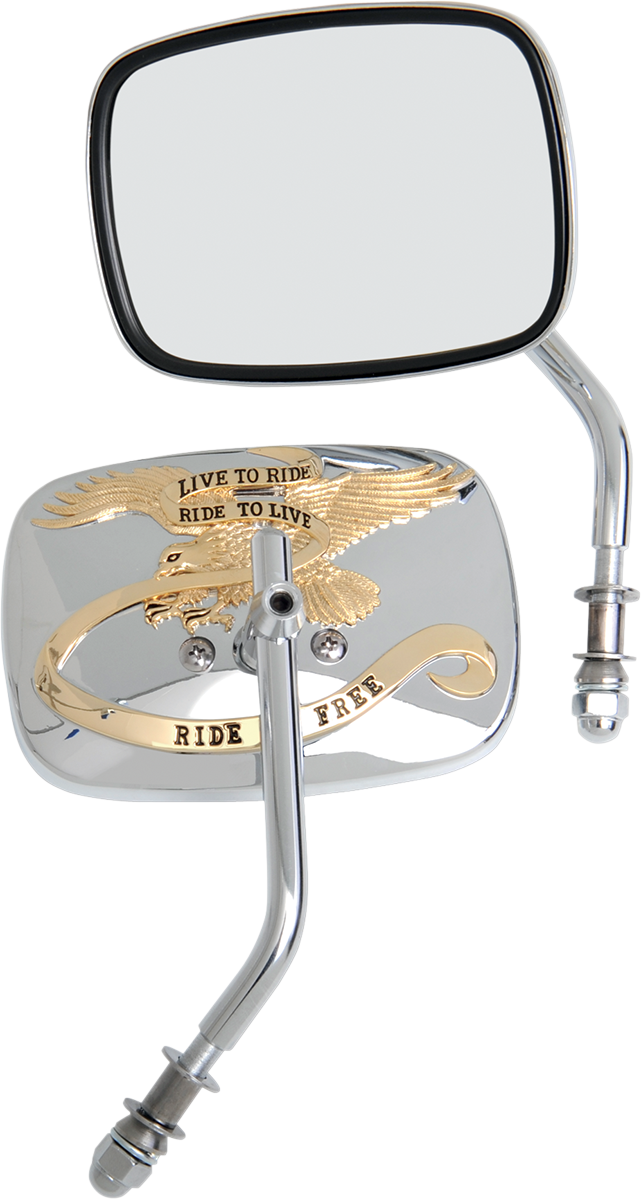 Live To Ride Custom Mirrors — Rectangle