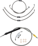 Standard Stainless Braided Handlebar Cable/Brake Line Kit