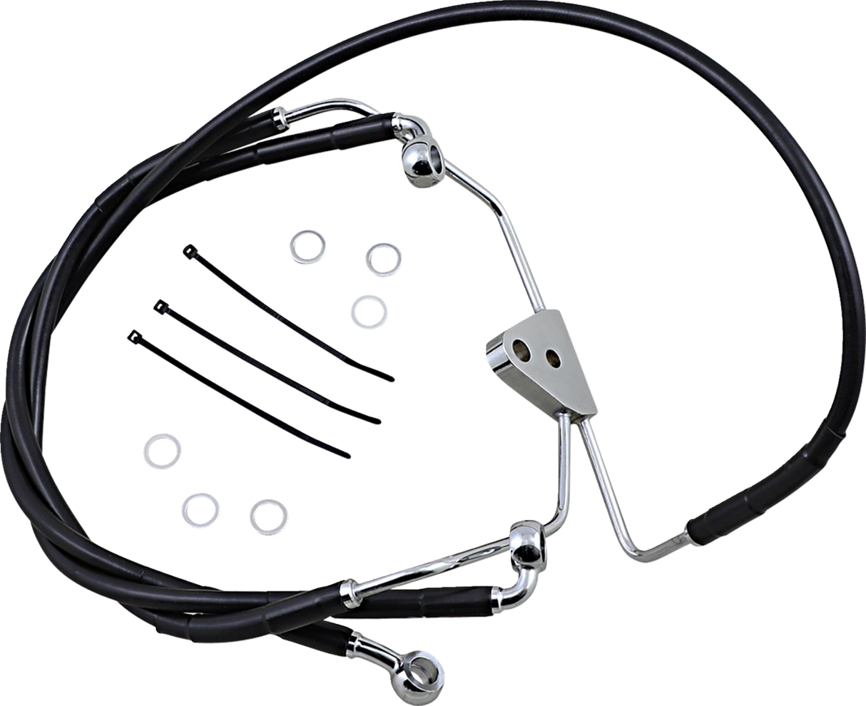 Extended Length Black Vinyl Brake Line Kit [2/2]