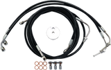 Black Braided Brake Line Kit
