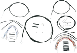 Complete Black Vinyl Handlebar Cable/Line Kit for Ape Hangers