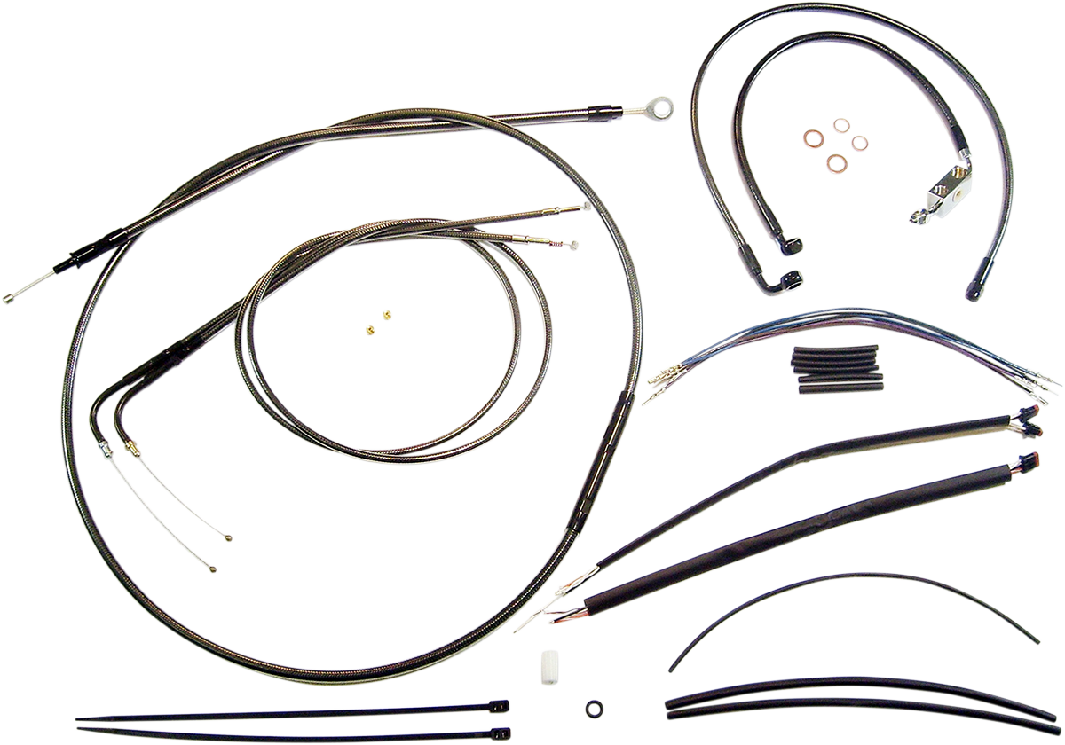 Black Pearl™ Designer Handlebar Installation Kit - 12"-14" - '12-'17 FXDWG