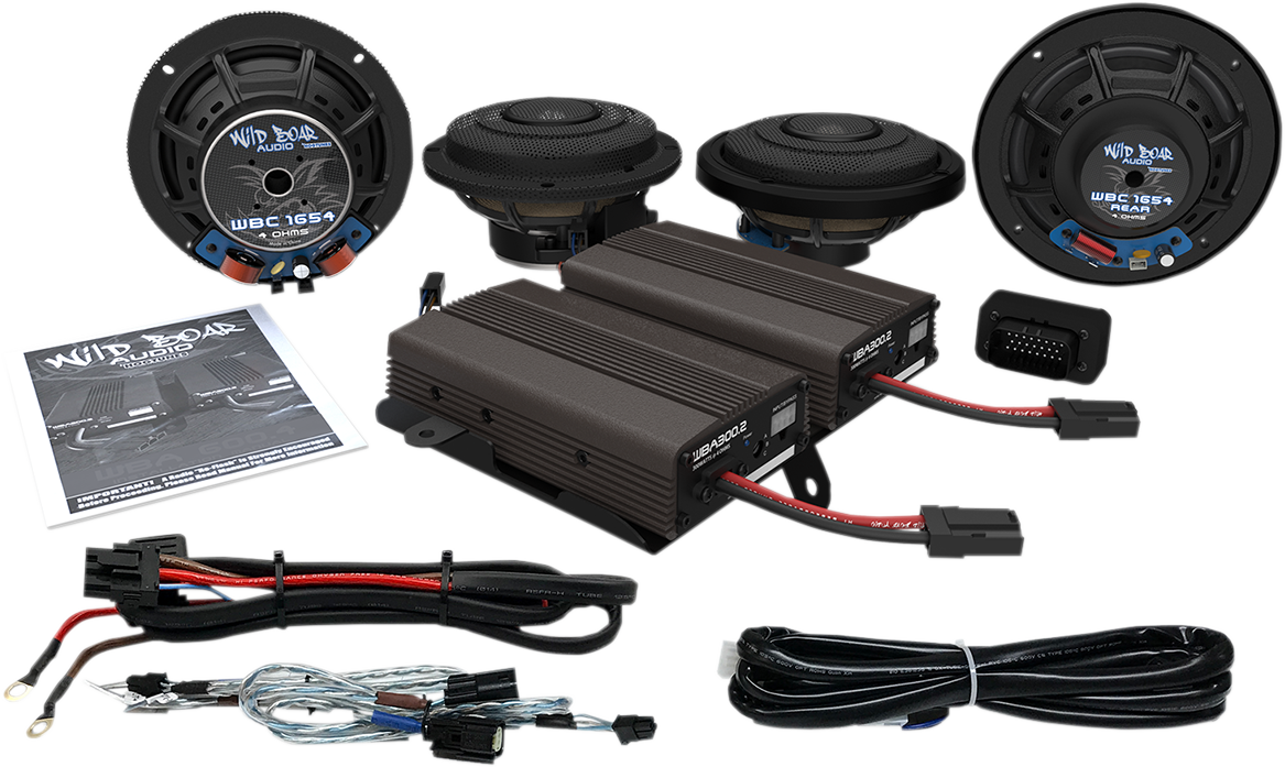 Front & Rear Speaker Kit with 600 W Amp