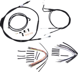 Complete Black Vinyl Handlebar Cable/Line Kit for Ape Hangers