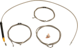 Standard Stainless Braided Handlebar Cable/Brake Line Kit