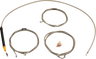 Standard Stainless Braided Handlebar Cable/Brake Line Kit