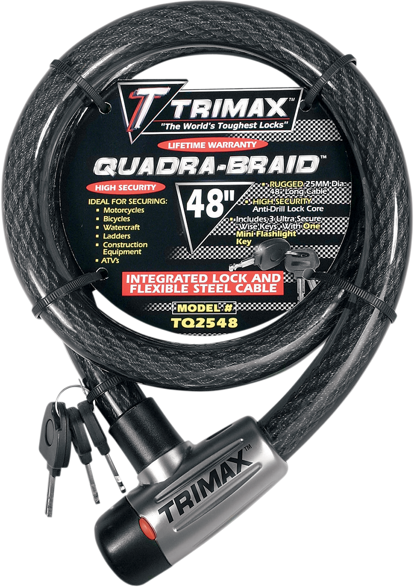 Quad-Braid Integrated Cable Lock