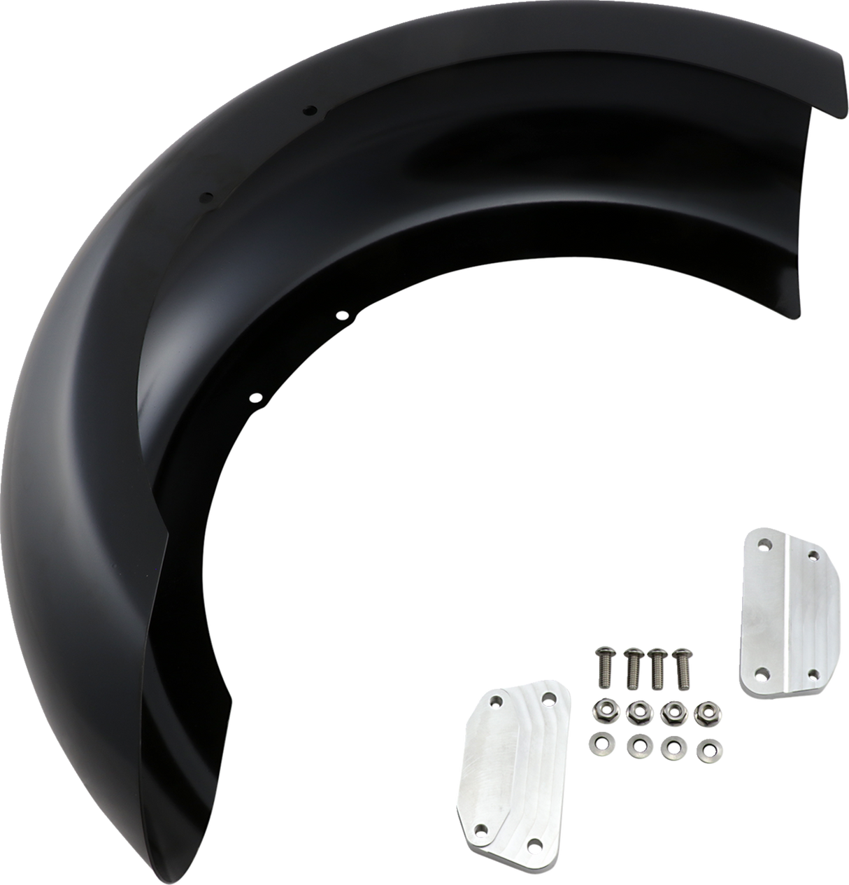 Hugger Series Front Fender with Mounting Blocks for Softail/Dyna