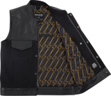Kanan Leather/Denim Riding Vest