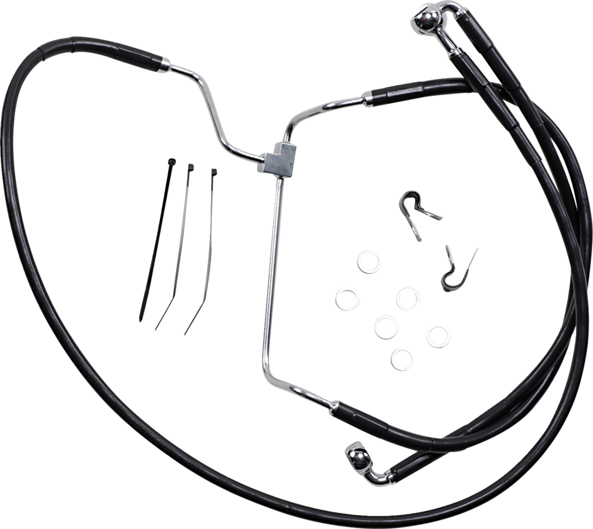 Extended Length Black Vinyl Brake Line Kit [1/2]