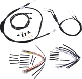 Complete Black Vinyl Handlebar Cable/Line Kit for Ape Hangers