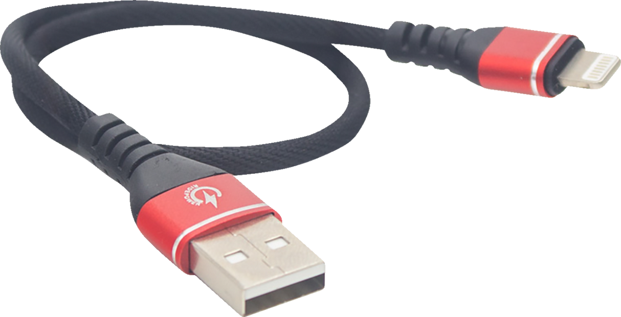 12" Male USB to Male Lightning Phone Charging Cable