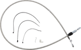Polished Stainless Quick Connect Upper Clutch Cable - 56"