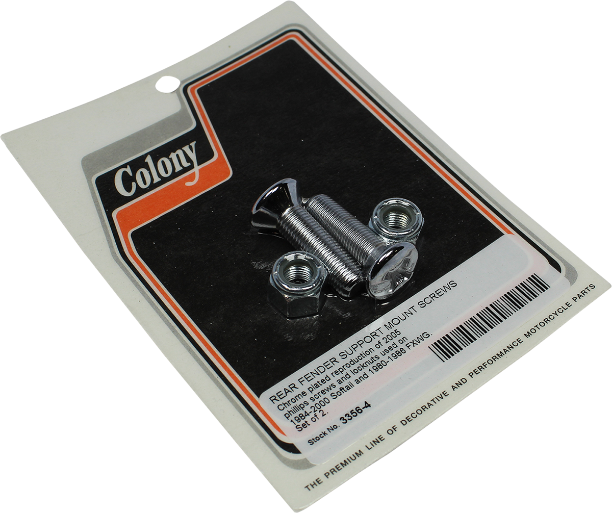 Rear Fender Support Mounting Screws/Nuts