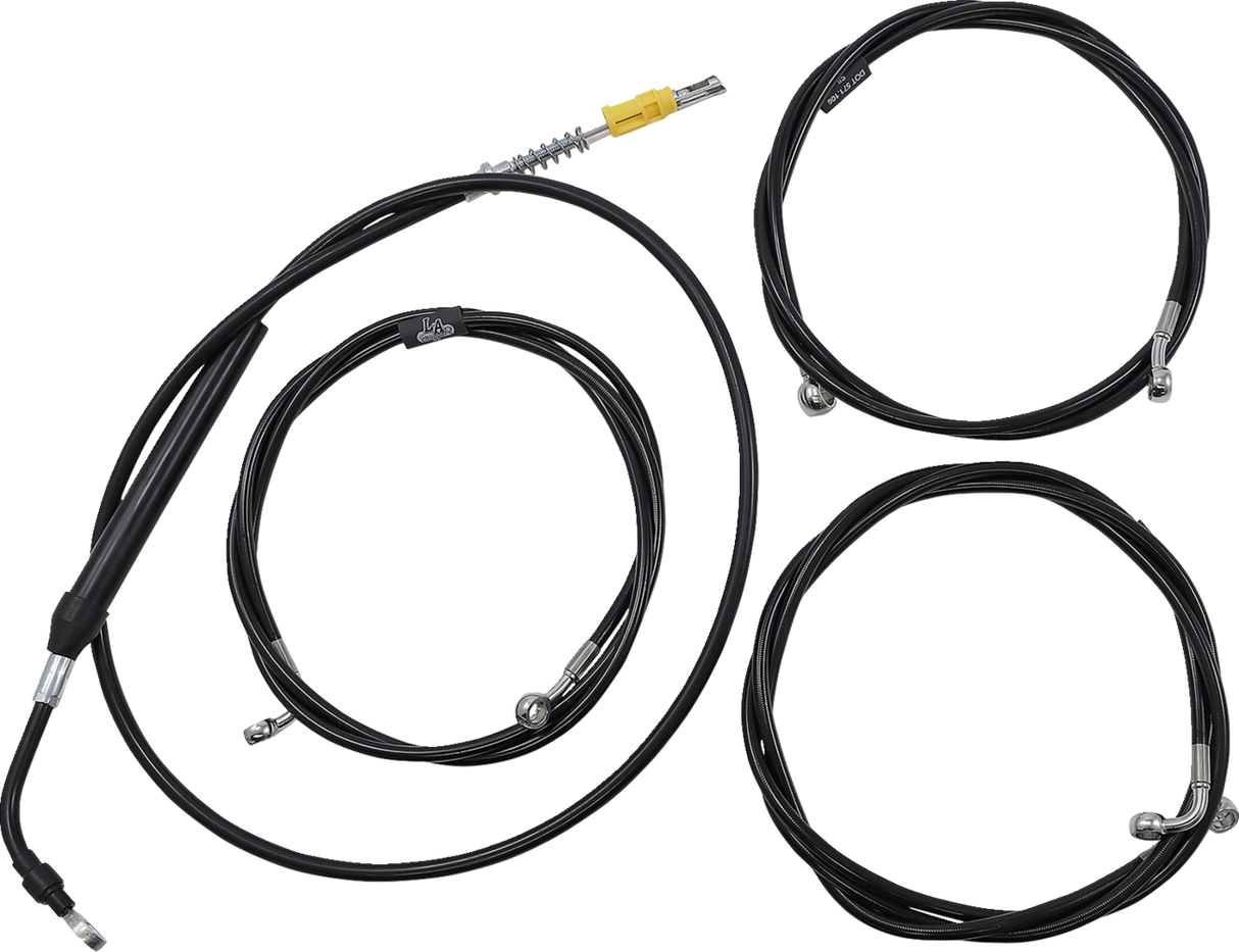 Standard Black Vinyl Handlebar Cable/Brake Line Kit — Ape Hanger