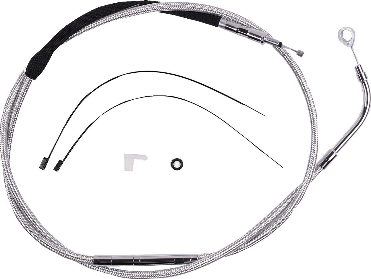 High-Efficiency Polished Stainless Clutch Cable - 67-3/4"