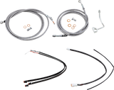 Complete Stainless Braided Handlebar Cable/Brake Line Kit