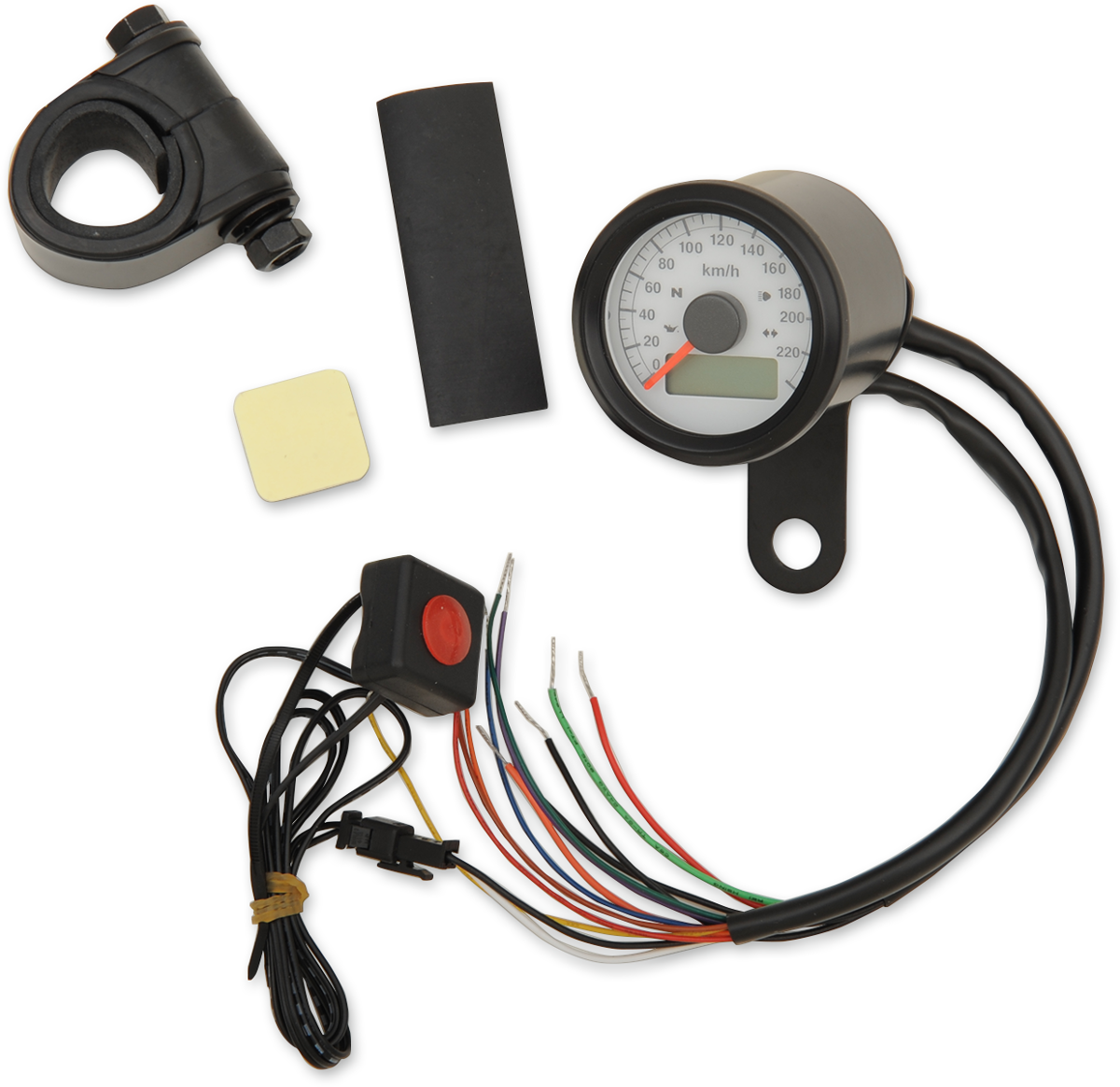 1-7/8" Mini Programmable Metric Speedometer with Indicator Lights