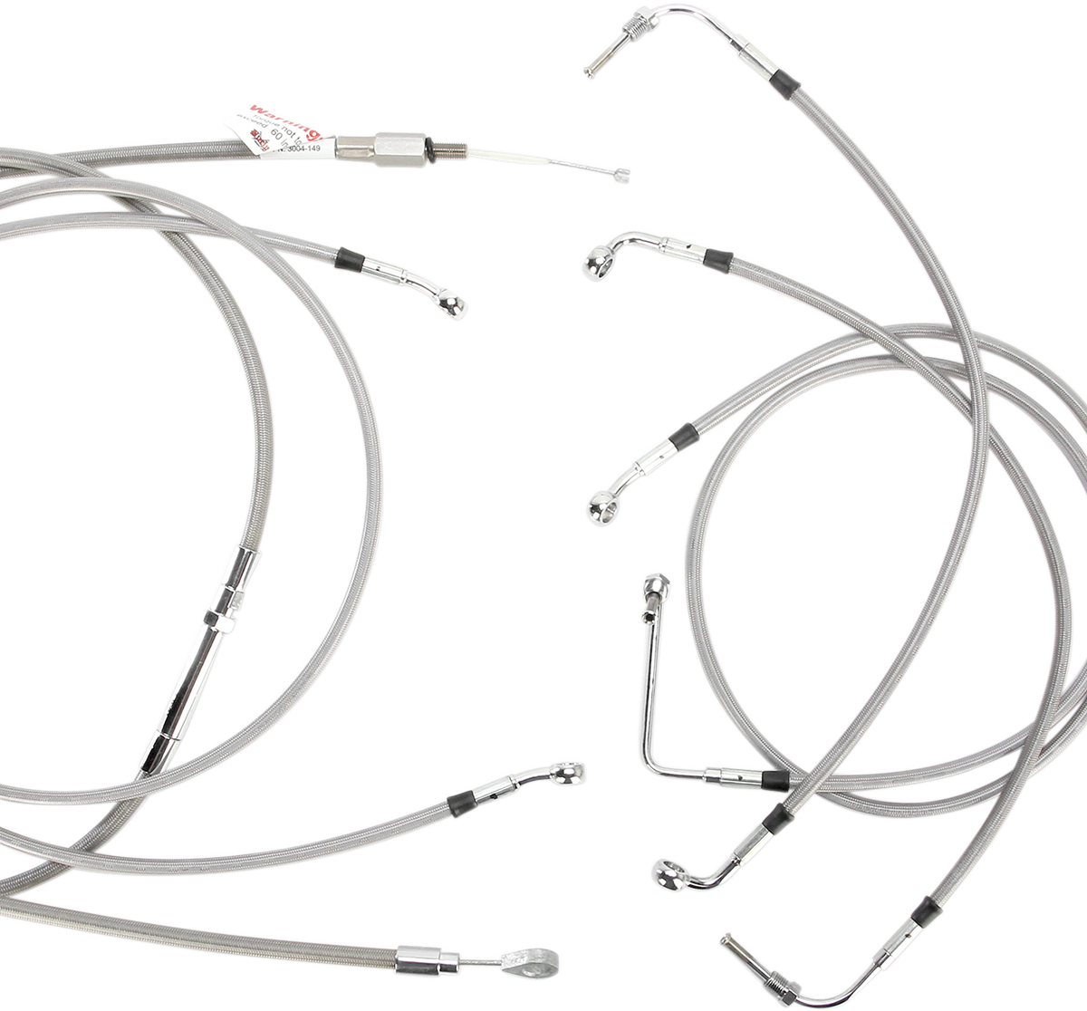 Complete Stainless Braided Handlebar Cable/Brake Line Kit