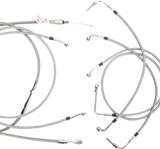Complete Stainless Braided Handlebar Cable/Brake Line Kit