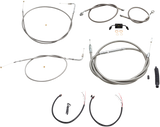 Complete Stainless Braided Handlebar Cable/Brake Line Kit — Cable Kit