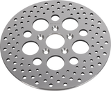 Polished Stainless Steel Drilled Brake Rotor