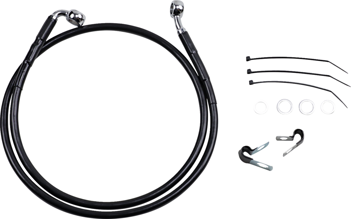Extended Length Black Vinyl Brake Line Kit [2/2]