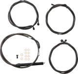 Standard Midnight Braided Handlebar Cable/Brake Line Kit — Ape Hanger