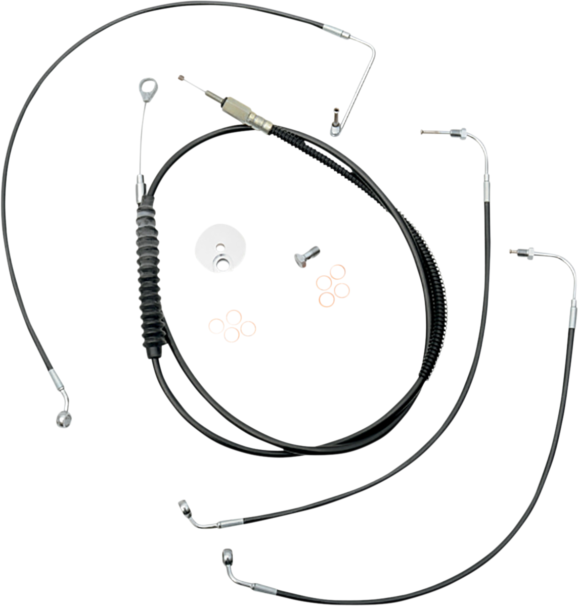 Standard Black Vinyl Handlebar Cable/Brake Line Kit — Ape Hanger