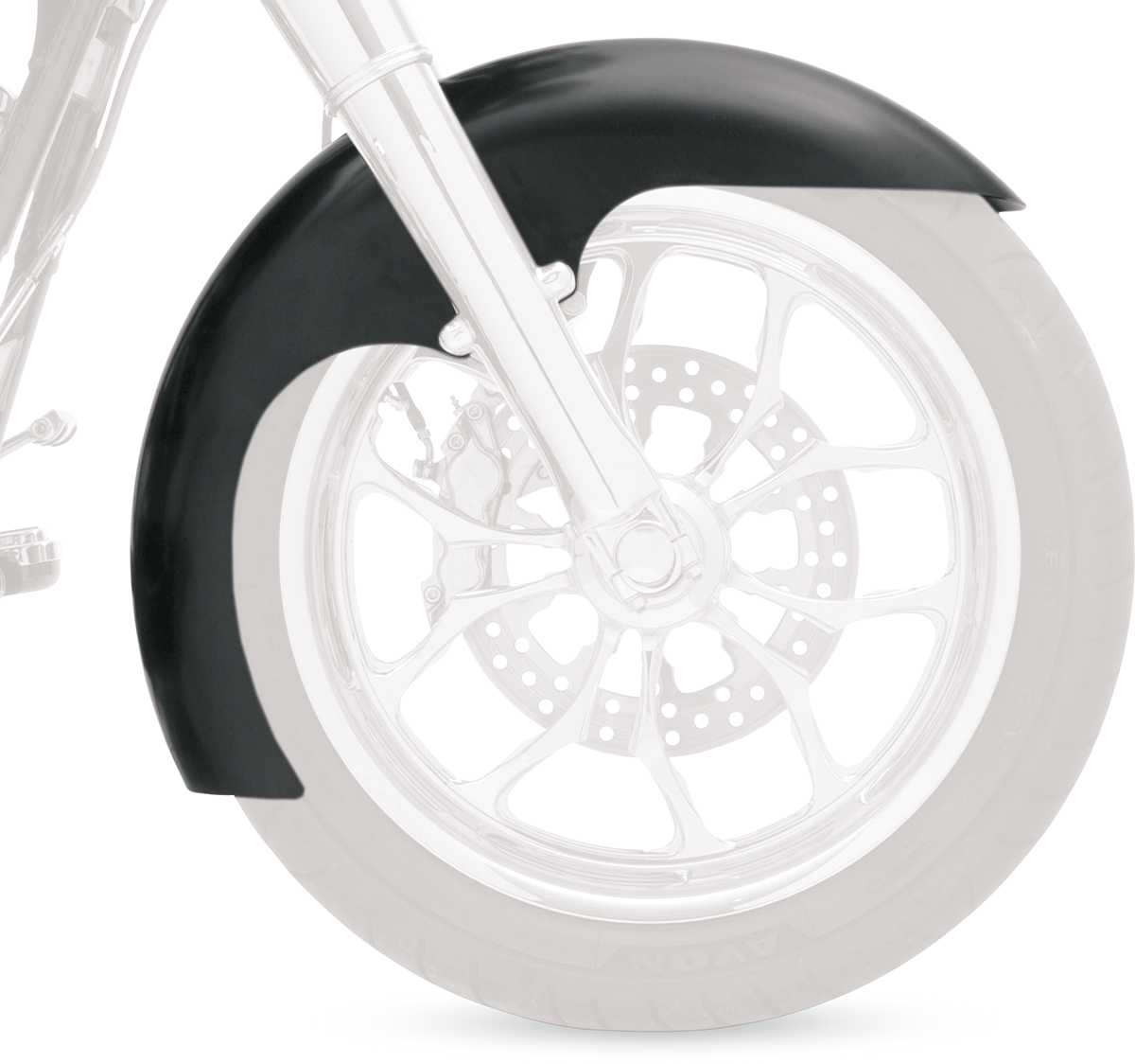 Hugger Series Front Fender with Mounting Blocks for Softail/Dyna