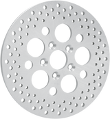 Polished Stainless Steel Drilled Brake Rotor