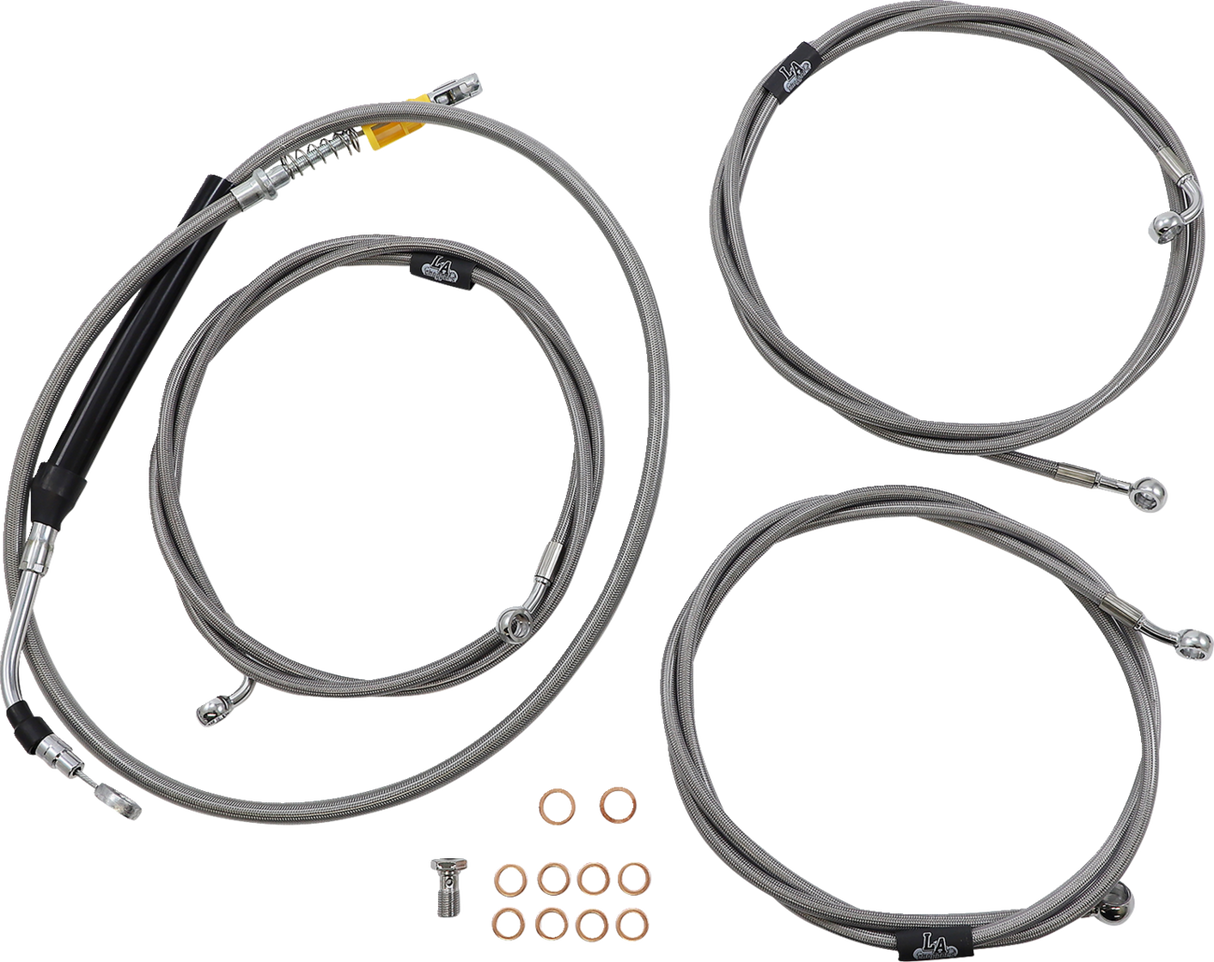 Standard Stainless Braided Handlebar Cable/Brake Line Kit
