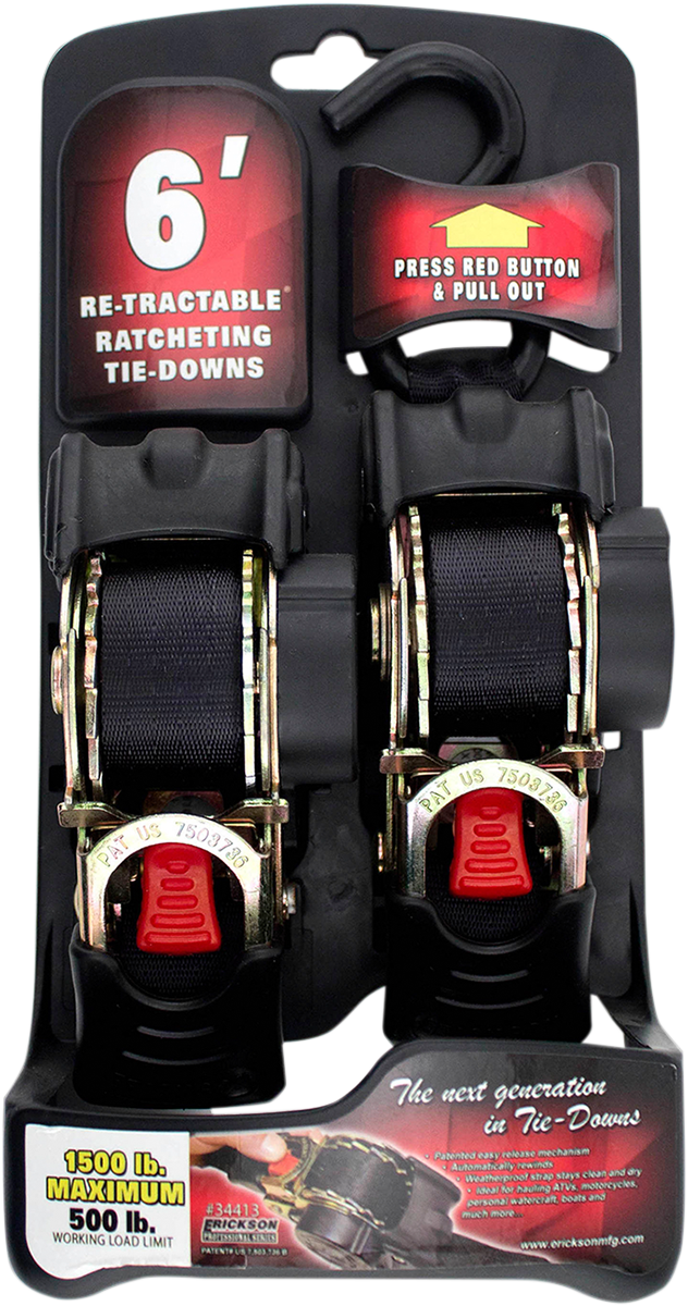 Retractable Ratcheting Tie-Downs