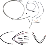 Complete Stainless Braided Handlebar Cable/Brake Line Kit