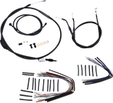 Complete Black Vinyl Handlebar Cable/Line Kit for Ape Hangers