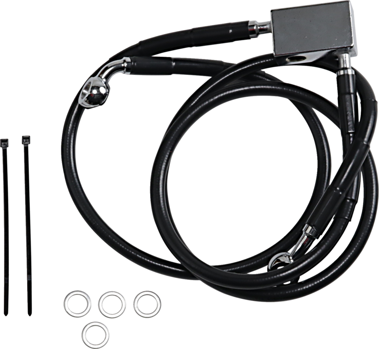 Extended Length Black Vinyl Brake Line Kit [2/2]