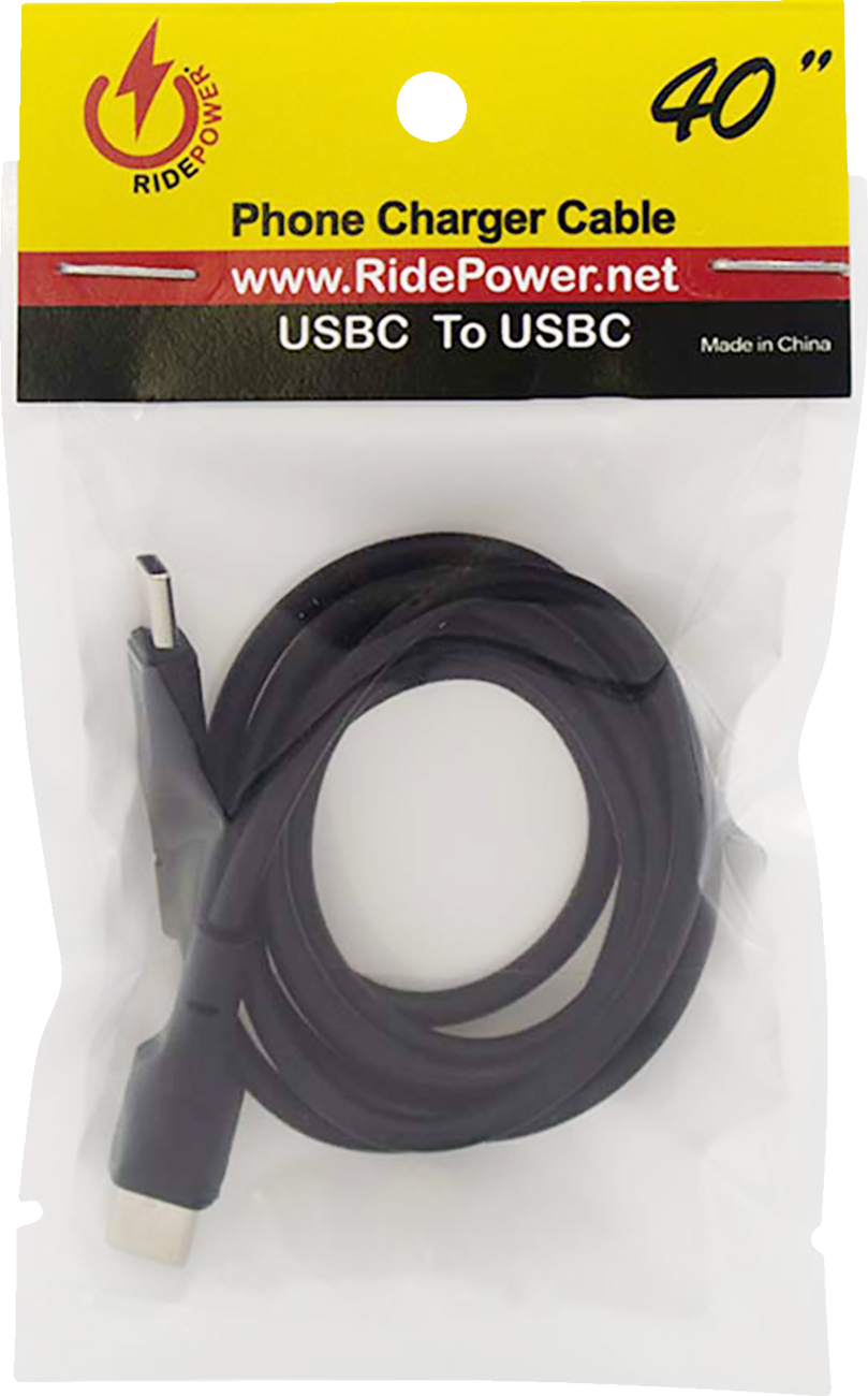 40" Male USB-C to Male USB-C Phone Charging Cable
