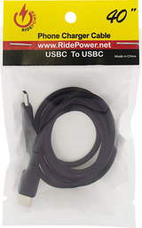 40" Male USB-C to Male USB-C Phone Charging Cable