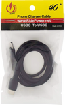 40" Male USB-C to Male USB-C Phone Charging Cable