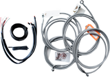 Complete Stainless Braided Handlebar Cable/Brake Line Kit — Cable Kit