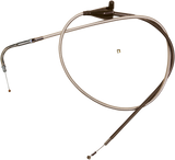 Polished Stainless Steel Braided Idle Cable - Cruise - 38-7/8"