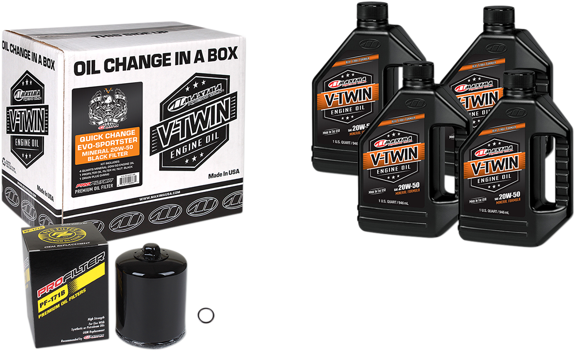 Quick Change Evo/Sportster Mineral 20W-50 Oil Change Kit