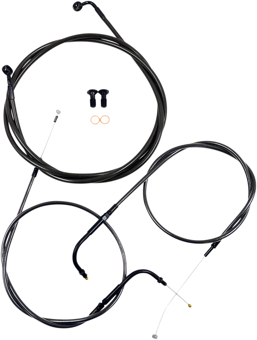 Standard Midnight Braided Handlebar Cable/Brake Line Kit — Ape Hanger