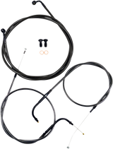 Standard Midnight Braided Handlebar Cable/Brake Line Kit — Ape Hanger
