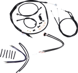 Complete Black Vinyl Handlebar Cable/Line Kit for Ape Hangers