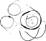 Standard Black Vinyl Handlebar Cable/Brake Line Kit — Mini/Ape Hanger