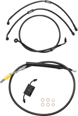 Standard Midnight Braided Handlebar Cable/Brake Line Kit — Ape Hanger