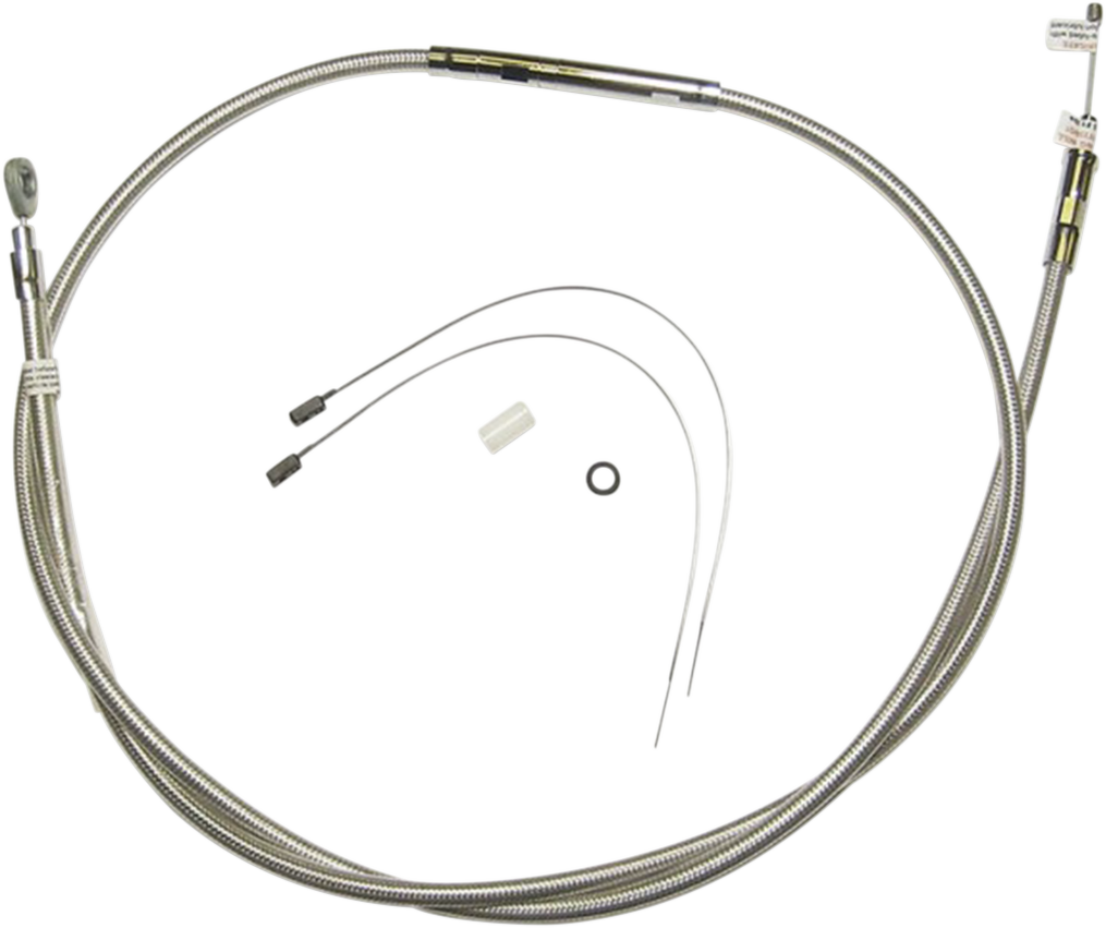 High-Efficiency Polished Stainless Clutch Cable - 67-11/16"