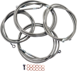 Standard Stainless Braided Handlebar Cable/Brake Line Kit